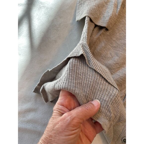 Free People Y2K Comfy Beige Long Knit Cardigan Pockets Bell sleeves BoHo Sz M - Picture 9 of 9